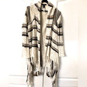 Forever 21 fringed knit cardigan